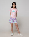 Nevada Short Pants Knit Single Jersey Print Dip Dye