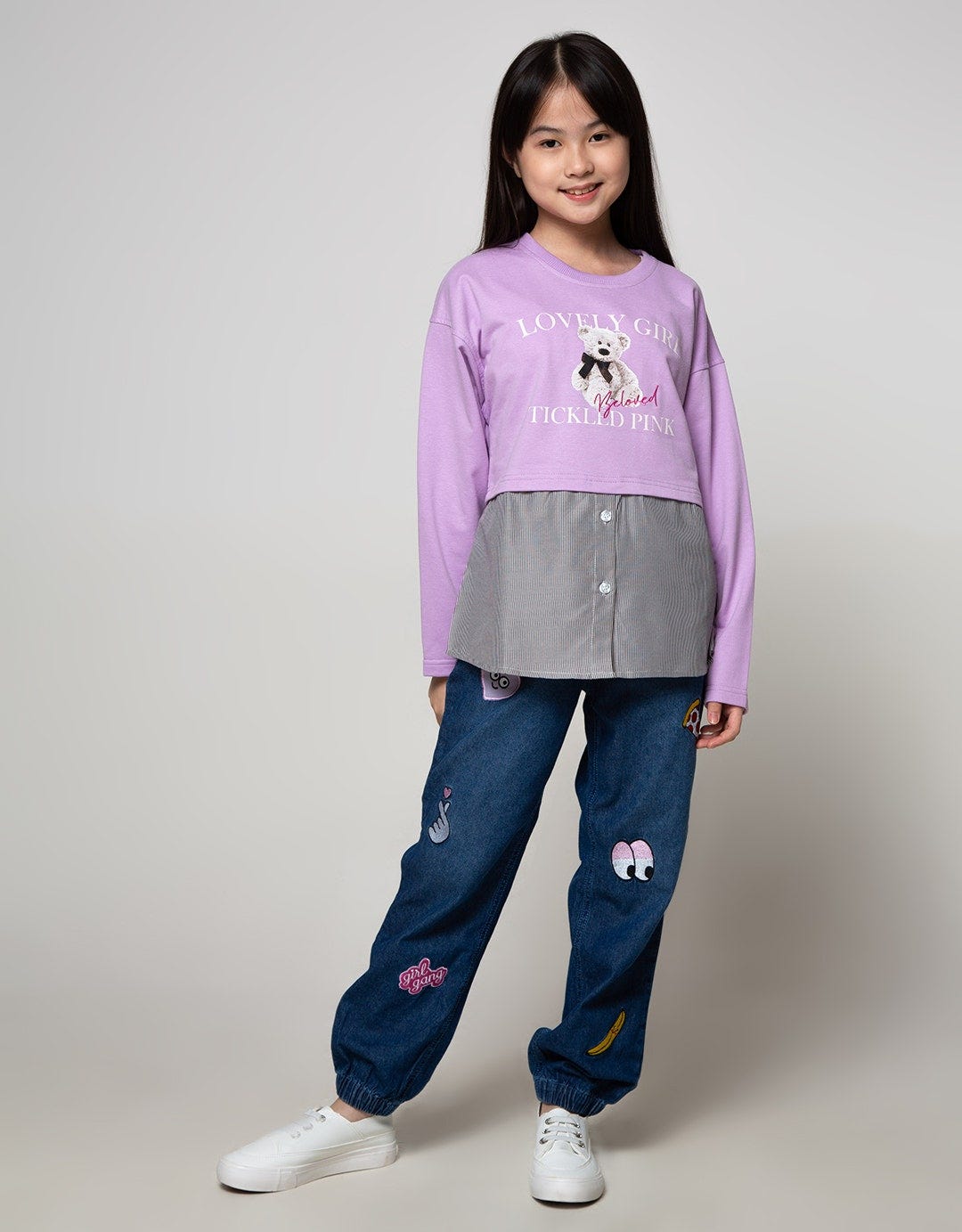 LS T-SHIRT COMB WOVE