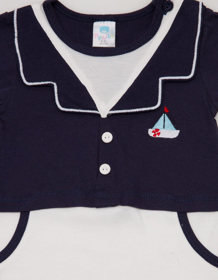 Pipiniko Short Jumpsuit Romper Casual Sail