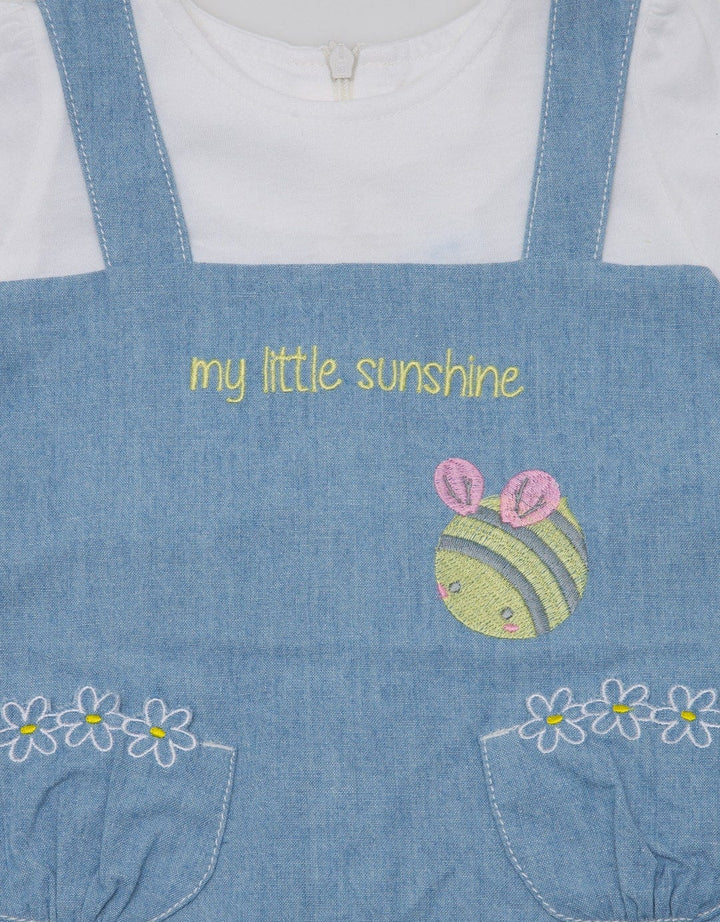 Pipiniko Overall Bee With Flower Pocket