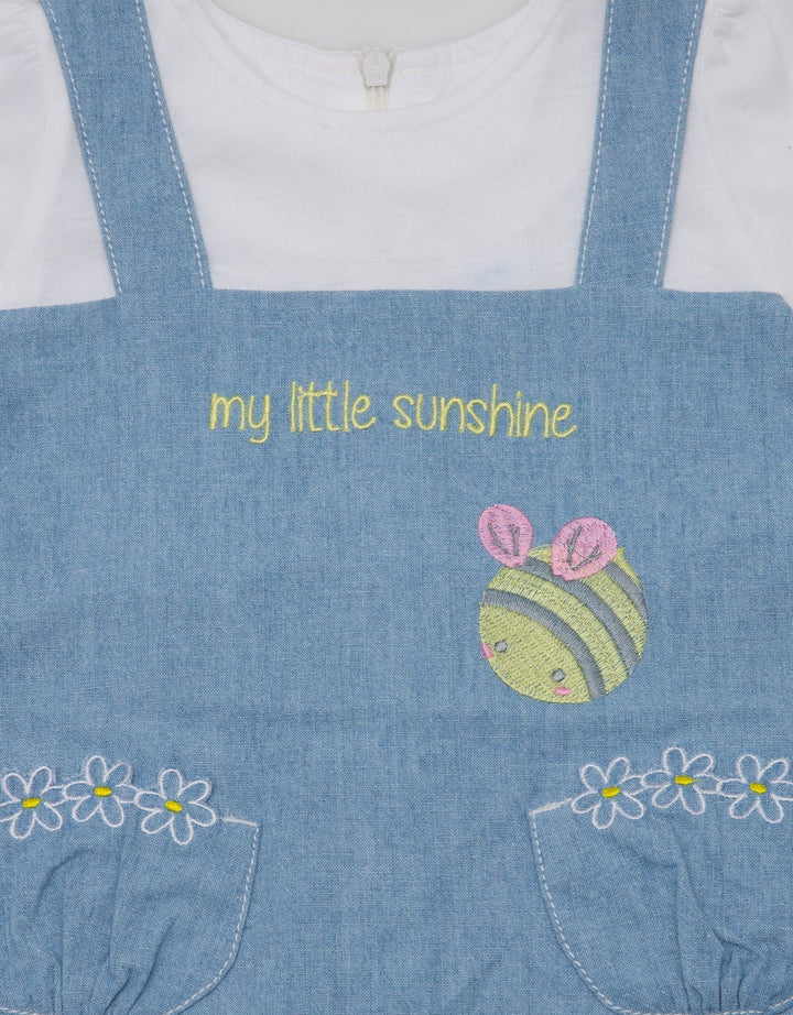 Pipiniko Overall Bee With Flower Pocket