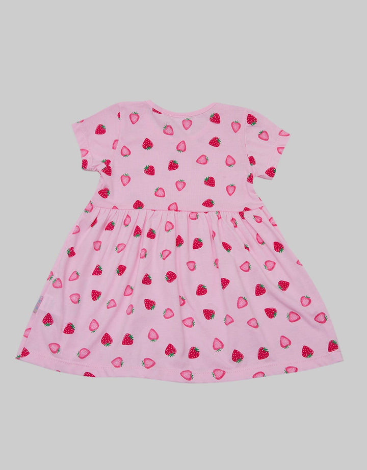 Pipiniko Short Sleeve Midi Dress Sleeve Daily Strawberry