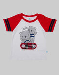 Pipiniko Short Sleeve T-Shirt Raglan Tee Hello Bear