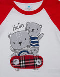 Pipiniko Short Sleeve T-Shirt Raglan Tee Hello Bear