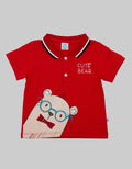Pipiniko Short Sleeve Cute Bear Polo T-Shirt