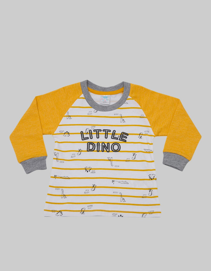 Pipiniko Long Sleeve T-Shirt Little Dino Stripe