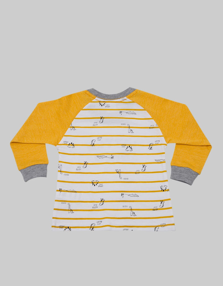 Pipiniko Long Sleeve T-Shirt Little Dino Stripe