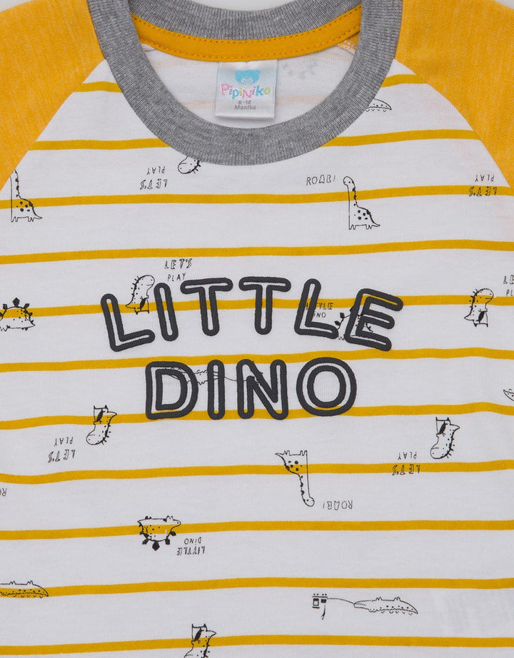 Pipiniko Long Sleeve T-Shirt Little Dino Stripe