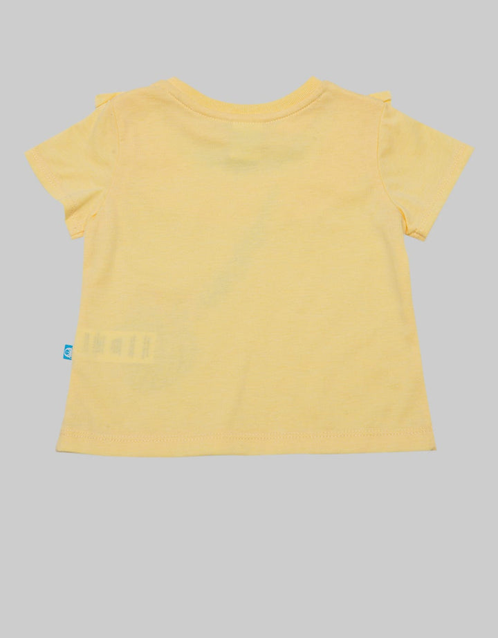 Pipiniko Short Sleeve T-Shirt Top Ruffle Colar Bee Bag