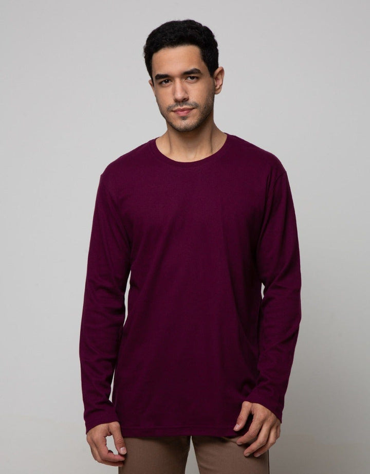Cole Long Sleeve T-Shirt Interlock Contrast Yoke