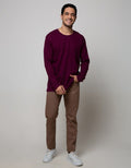 Cole Long Sleeve T-Shirt Interlock Contrast Yoke