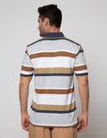 Cole Short Sleeve Polo Shirt Stripe Two Tone
