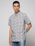 Cole Short Sleeve Shirt Woven Print Allover Memphis Color Tonal