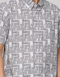 Cole Short Sleeve Shirt Woven Print Allover Memphis Color Tonal