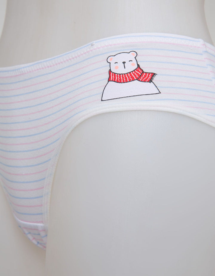 Nevada Mini Briefs Panty Stripe Bear Xmas