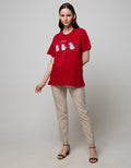 Nevada Short Sleeve T-Shirt Oversized Xmas Cat