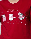 Nevada Short Sleeve T-Shirt Oversized Xmas Cat