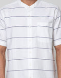 Cole Short Sleeve Shirt Grandad Stripe Oxford