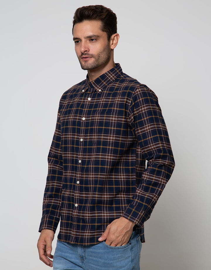 Cole Long Sleeve Shirt Med Check 1 Pocket