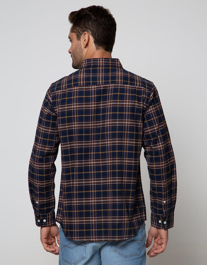 Cole Long Sleeve Shirt Med Check 1 Pocket