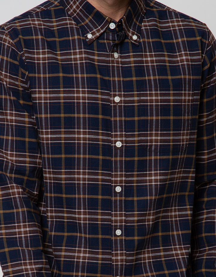 Cole Long Sleeve Shirt Med Check 1 Pocket
