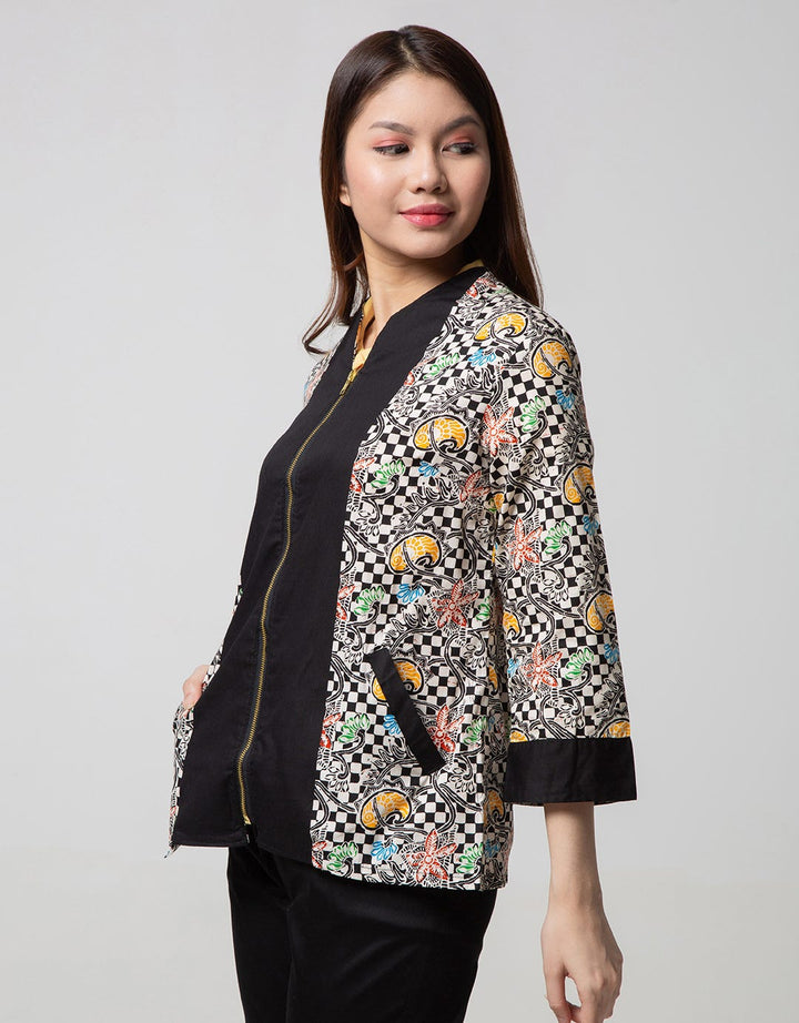 Arjuna Weda Chess Board Batik Blouse