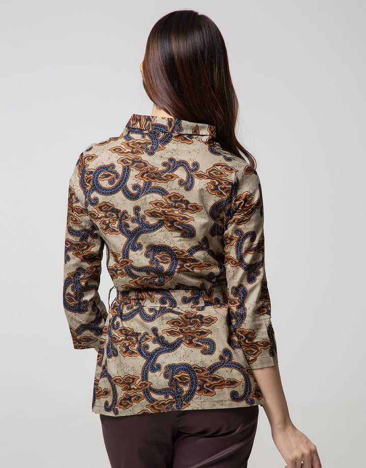 Arjuna Weda Women's Batik Blouse Mega Mendung II