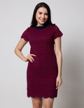 Cardinal Femme Wave Cutting Dress