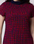 Cardinal Femme Wave Cutting Dress