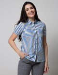 Cardinal Girl Kemeja Motif Garis