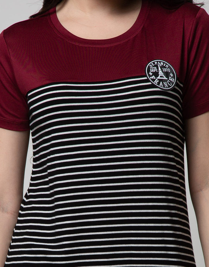 Cardinal Ladies T-Shirt Stripe