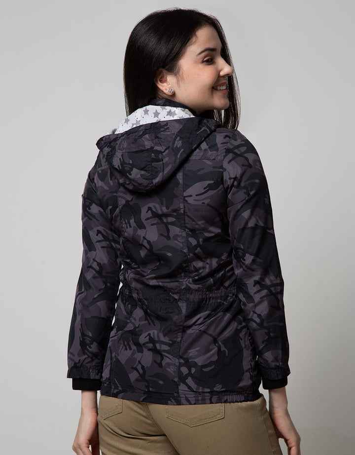 Cardinal Girl Camouflage Parachute Jacket