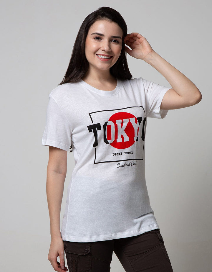 Cardinal Girl T-Shirt Wording Tokyo