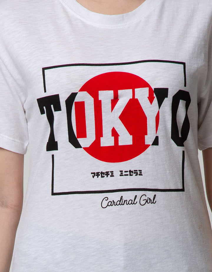 Cardinal Girl T-Shirt Wording Tokyo