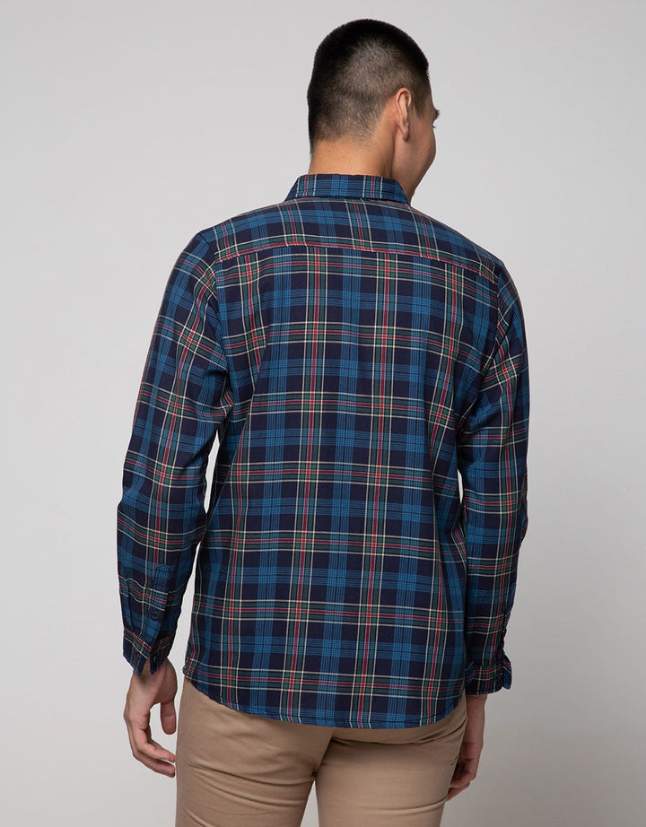 Nevada Long Sleeve Shirt Check Enzym Wash