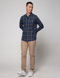 Nevada Long Sleeve Shirt Check Enzym Wash