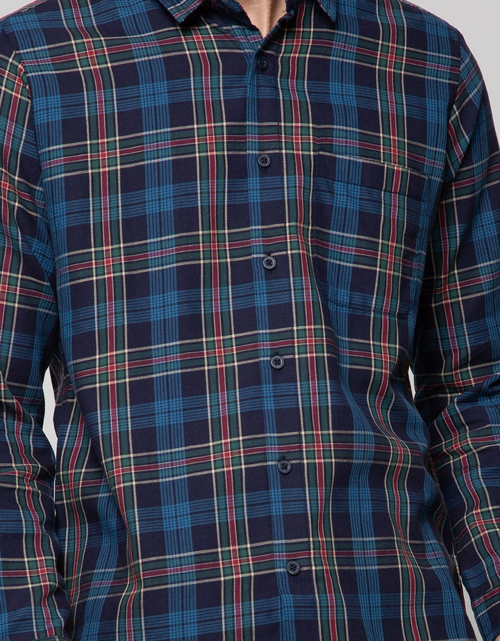 Nevada Long Sleeve Shirt Check Enzym Wash