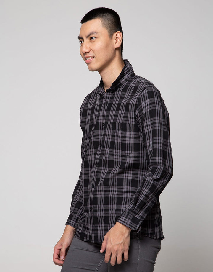Nevada Long Sleeve Shirt Yd Check Enzym Wash