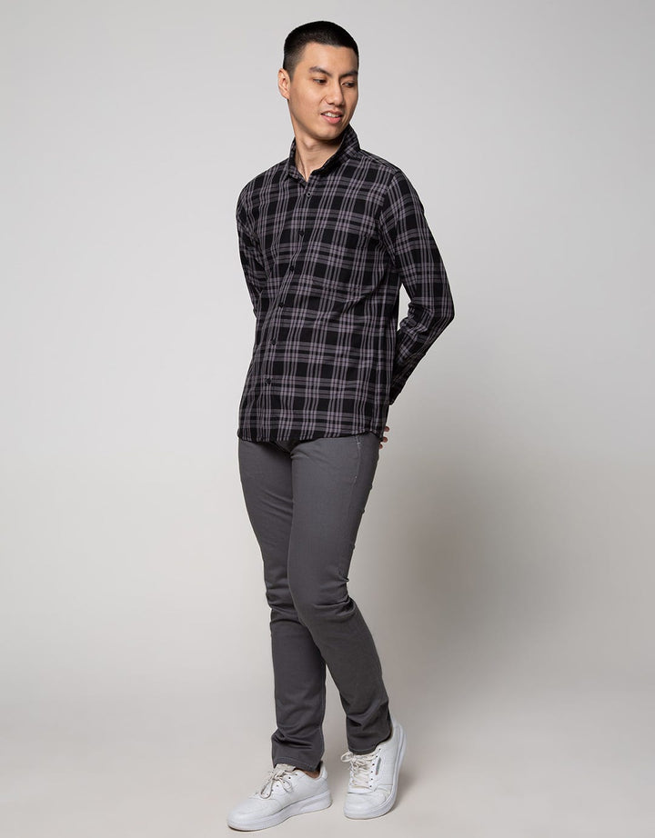 Nevada Long Sleeve Shirt Yd Check Enzym Wash