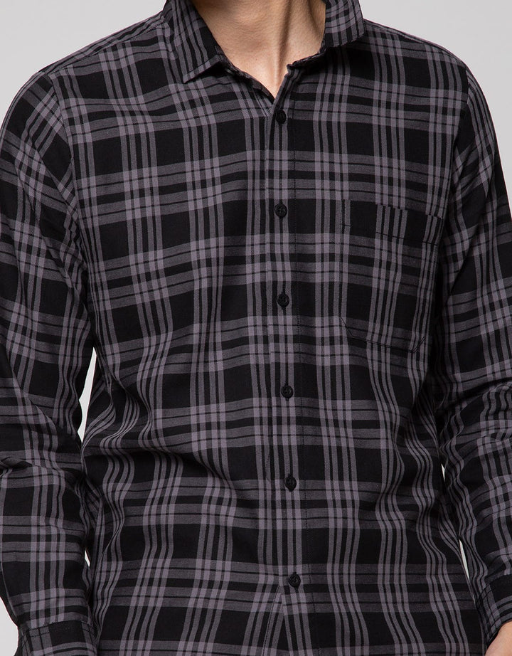 Nevada Long Sleeve Shirt Yd Check Enzym Wash