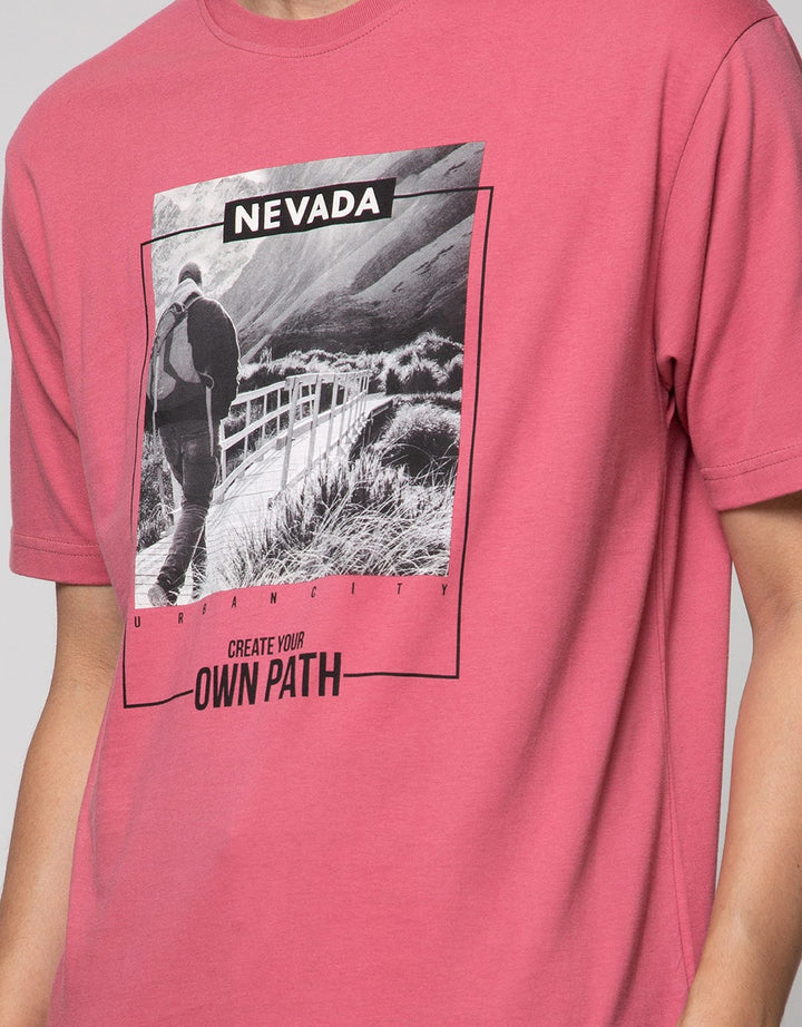 Nevada Short Sleeve T-Shirt Print Photo Nevada