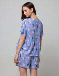 Nevada Short Sleeve Pyjama Shorts Christmas Cat