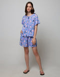 Nevada Short Sleeve Pyjama Shorts Christmas Cat