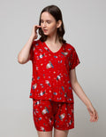 Nevada Short Sleeve Pyjama Shorts Christmas Deer