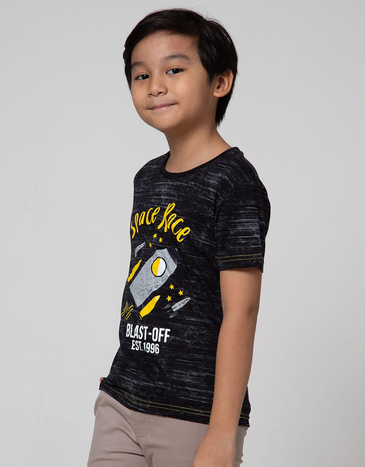 Little M Short Sleeve T-Shirt Rocket Space Race Rotary