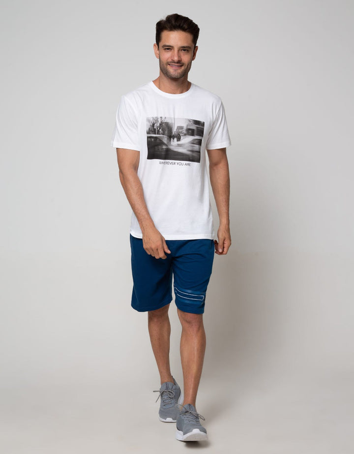 Cole Short Pants Knit Terry Print Left
