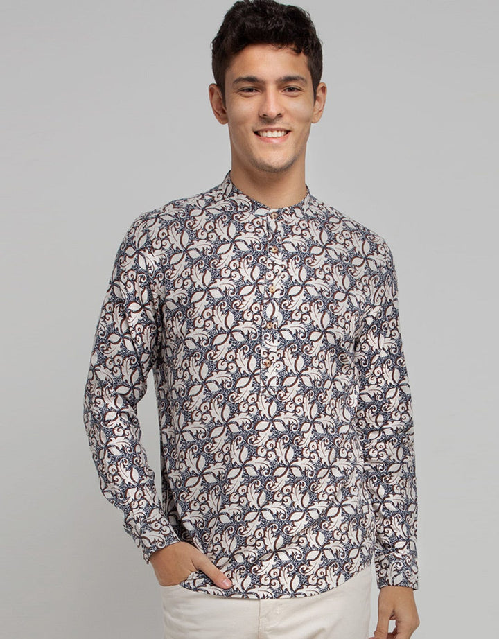 MOC Kemeja Koko Lengan Panjang Slim Fit Ley