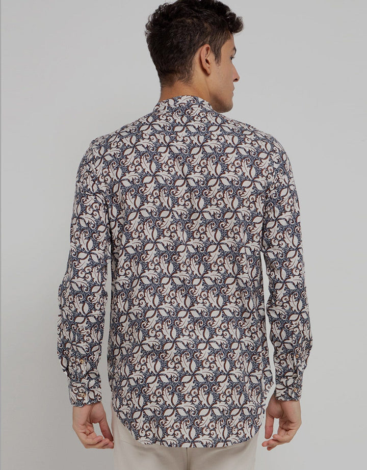 MOC Kemeja Koko Lengan Panjang Slim Fit Ley