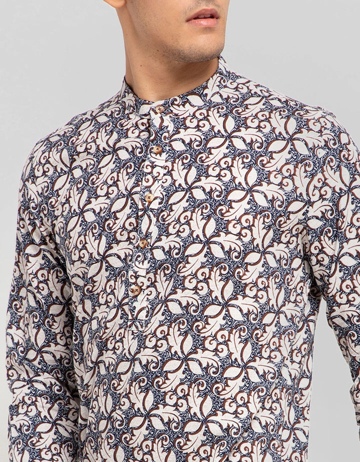 MOC Kemeja Koko Lengan Panjang Slim Fit Ley