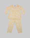Pipiniko Top - Bottom GirLong Sleeve Full Cloud Print Pajamas Set